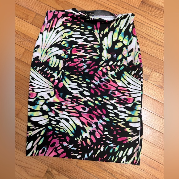 Worthington Silky butterfly print pencil skirt multicolor Sz M - Picture 1 of 6